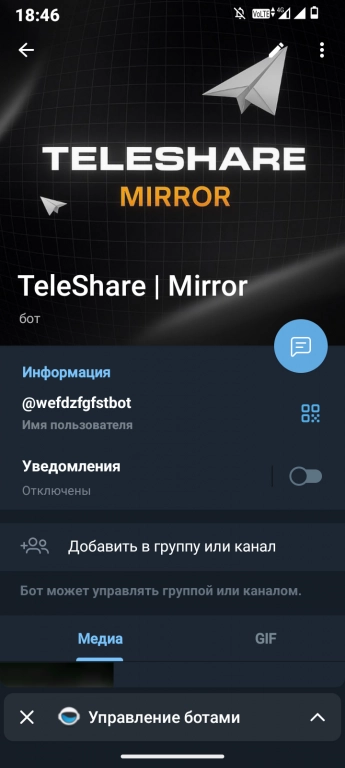 Телеграм бот для анонимности