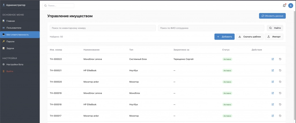 Бот для управления задачами системного администратора, передача пароле